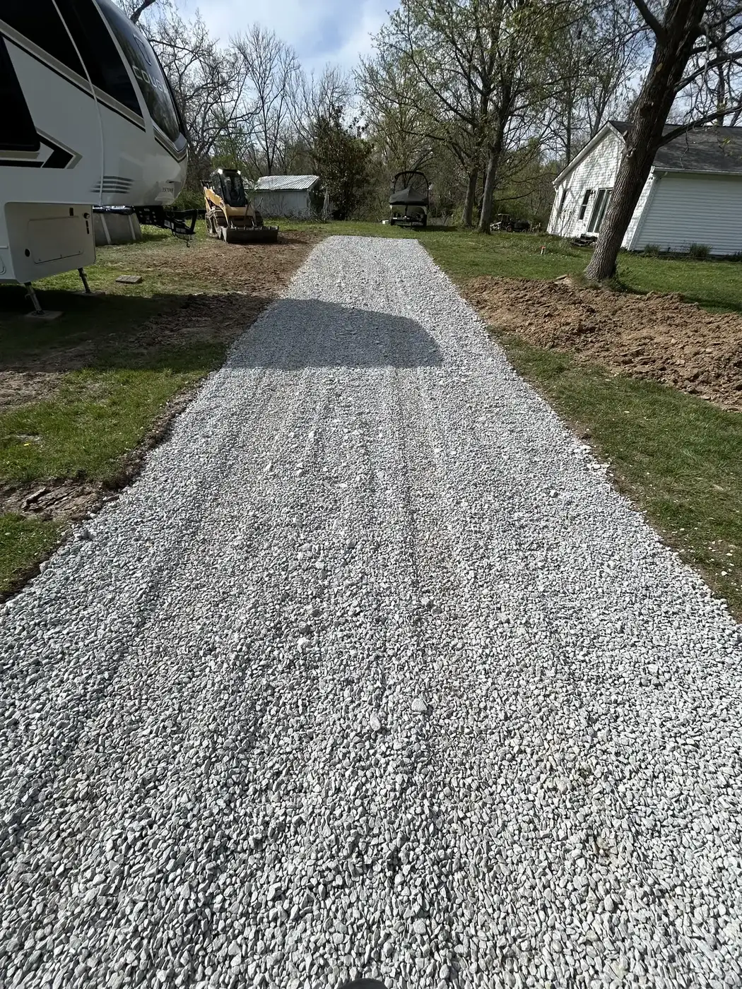 Finished gravel driveway installed by Phelps in Greater Cincinnati
